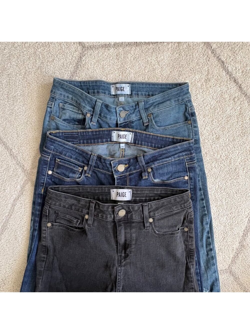 Bundle of 3 Paige Skinny Jeans Skyline Skinny Verdugo Ankle sz 28